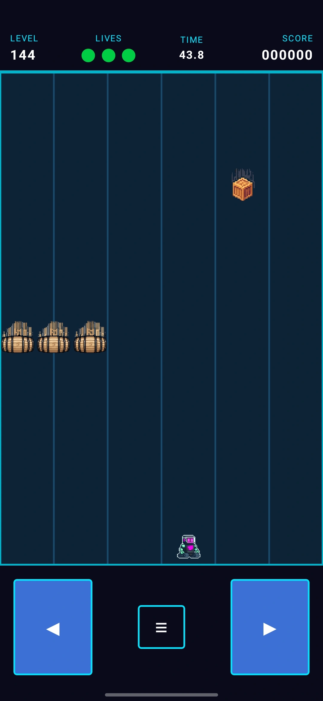 DodgeBot gameplay - early levels
